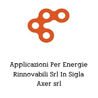 Logo Applicazioni Per Energie Rinnovabili Srl In Sigla Axer srl