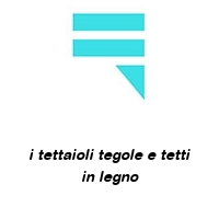 Logo i tettaioli tegole e tetti in legno