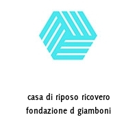 Logo casa di riposo ricovero fondazione d giamboni