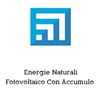 Logo Energie Naturali Fotovoltaico Con Accumulo 