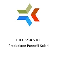 Logo F D E Solar S R L Produzione Pannelli Solari