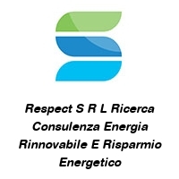 Logo Respect S R L Ricerca Consulenza Energia Rinnovabile E Risparmio Energetico