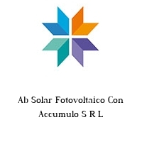 Logo Ab Solar Fotovoltaico Con Accumulo S R L