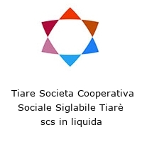 Logo  Tiare Societa Cooperativa Sociale Siglabile Tiarè scs in liquida