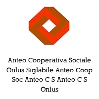 Logo Anteo Cooperativa Sociale Onlus Siglabile Anteo Coop Soc Anteo C S Anteo C S Onlus