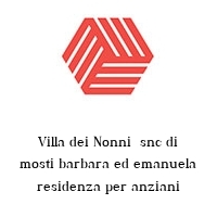 Logo Villa dei Nonni  snc di mosti barbara ed emanuela residenza per anziani