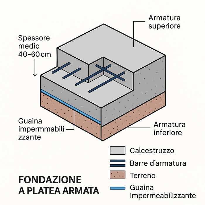 fondazione a platea armata